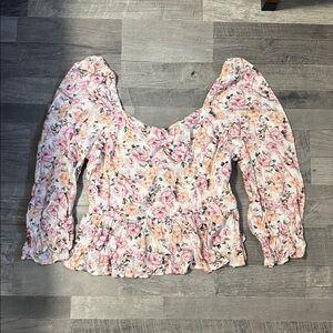 Miami Floral Pink and Orange Women's Top